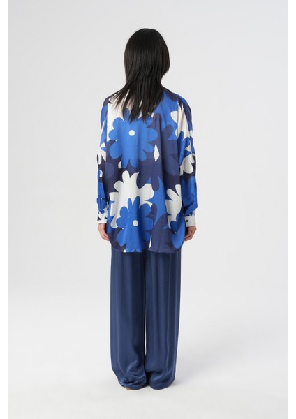 Kadın Çiçek Desenli Oversize Gömlek indirimleri