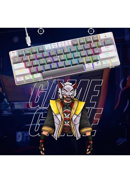 T60 Mekanik Oyuncu Klavyesi Red Switch Rgb LED Işıklı Kablolu Gaming Klavye fiyatları