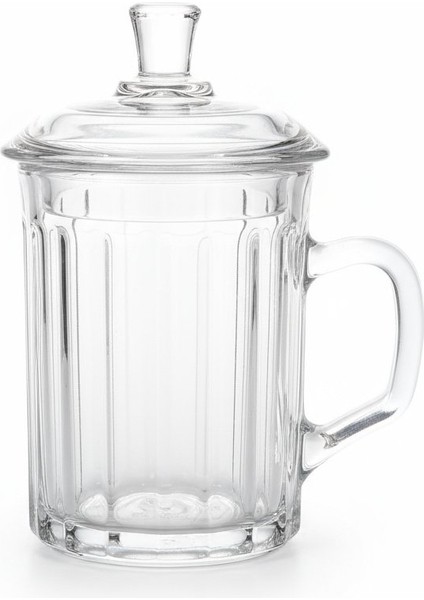 2’li Kapaklı Cam Bitki Çayı Kupası Seti - 2x 320 Ml. modelleri