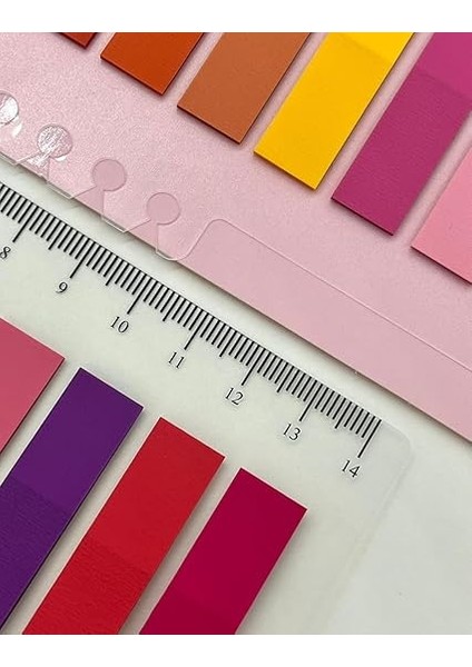 Gemi Dükkan 10 Renkli Cetvelli Romantic Şeffaf Pet Indeks/ındex Sticker/sticky Note/post-It fiyatları