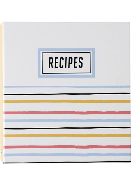 Gibson Bloom Cep Sayfası Kitap Klasörü, Tarif Dizin Kartları, 21,5 cm G x 23,7 cm U, Çok Renkli