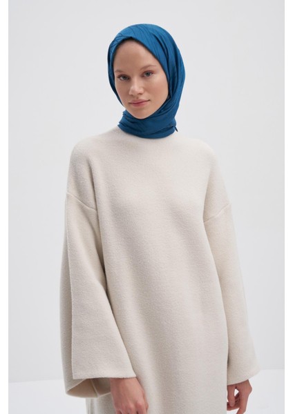 Simetrik Jakar Italyan Ipekli Şal Petrol Mavisi fiyatları