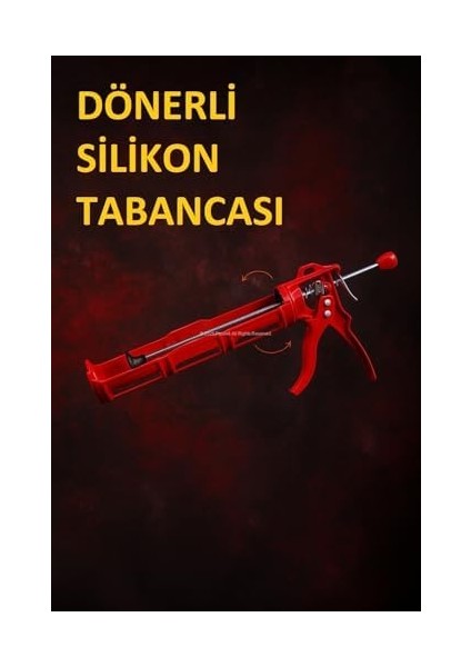 Dönerli Silikon Tabancası, Metal, Arka Mil Döküm, Mastik Sıkma Tabancası, Dayanıklı, Yapı Malzemeleri Için Uygun, Ergonomik, Tüm Silikon ve Mastik Modellerine Uyumlu, Premium Kalite fiyatları