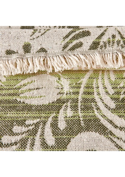 Soft Fathi Pamuklu Çift Kişilik Battaniye - Yeşil - 200X220 cm fiyatları