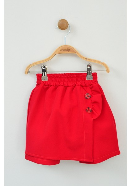 23 Nisan Siyah Fırfırlı Düğme Detaylı Kız Çocuk Şort Etek (5-16 Yaş) fiyatları