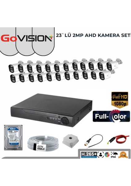 Govision 23`lü 2mp 3.6 Lensli Ahd Kamera Seti
