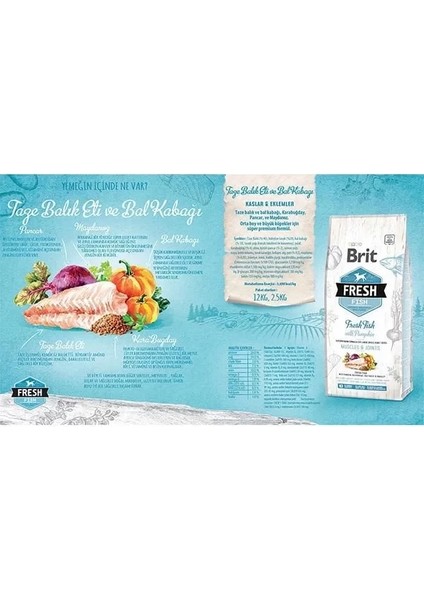 Brit Fresh Balıklı ve Balkabaklı Yetişkin Köpek Maması 12 kg fiyatları