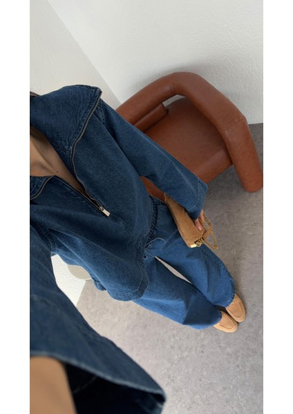 Fermuarlı Denim Bluz modelleri