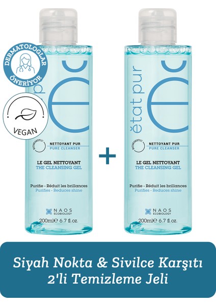Arındırıcı Yüz Temizleme Jeli 2’li Set | Karma, Yağlı ve Akne Eğilimli Ciltler