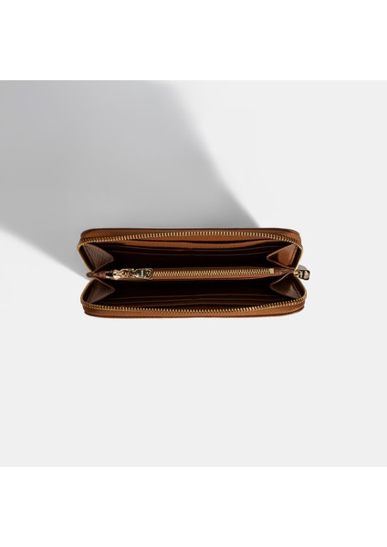 Kadın Taba Deri Fermuarlı Cüzdan indirimleri