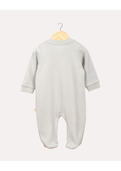 %100 Organik Pamuk Gots Sertifikalı Patikli Çıtçıtlı Teddy Bebek & Yenidoğan Tulum - Mint / Ayıcık Desenli fiyatları