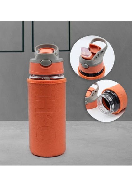 H2O Deri Kılıflı Pipetli Cam Matara 500 ml fiyatları