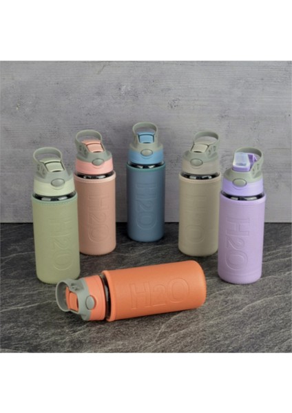 H2O Deri Kılıflı Pipetli Cam Matara 500 ml modelleri