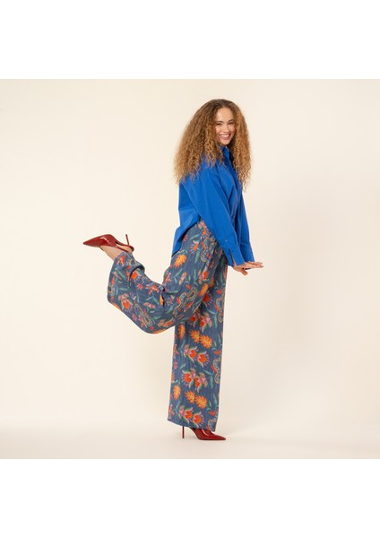 Tavas Dijital Baskılı Pantolon - Lacivert fiyatları