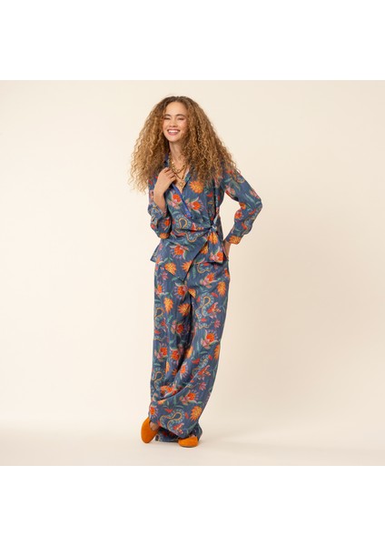 Tavas Dijital Baskılı Pantolon - Lacivert modelleri