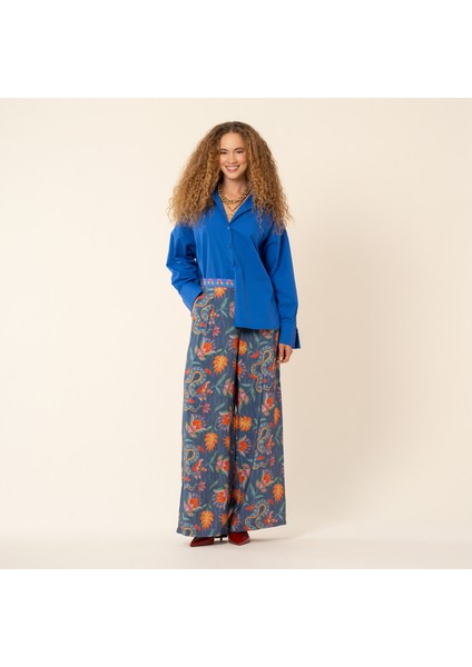 Tavas Dijital Baskılı Pantolon - Lacivert fırsatları