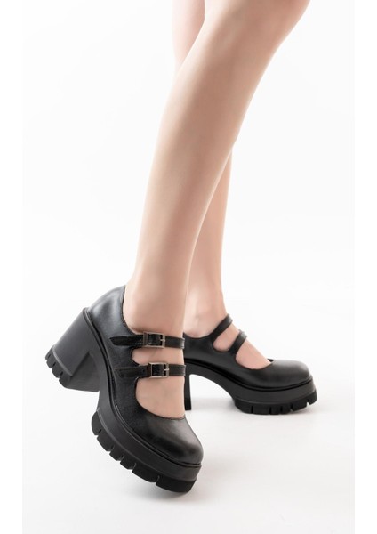 Kadın Samba Iki Baletli 8 cm Topuklu Platformlu Ayakkabı Siyah fiyatları