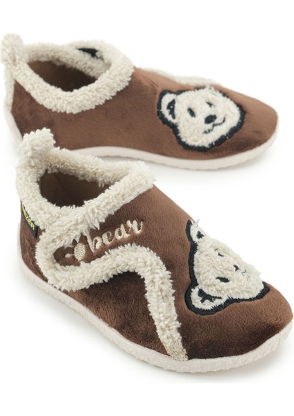 Erkek Çocuk Kışlık Pvc Rahat Taban Tek Cırt Cırtlı Ayarlanabilir Kemer Ev Okul Kreş Panduf Ayakkabı