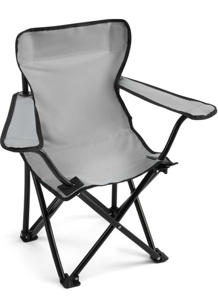 King Katlanır Çocuk Kamp Sandalyesi Gri