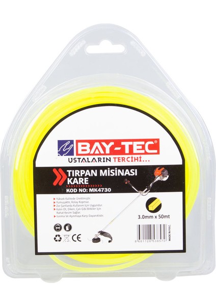 Bay-Tec Tırpan Misinası Kare 3.0mm X51MT