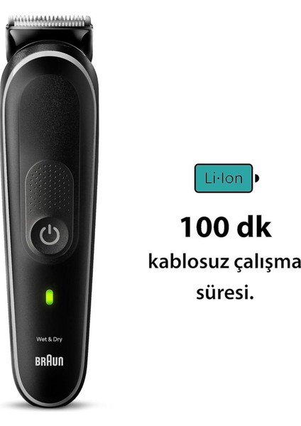 9-In-1 Multi Grooming Kit Series 5, Ultra Sharp Blades, 100MIN Runtime, Pouch - Mgk 5410+TAŞIMA Çantası (Onerous ) fırsatları