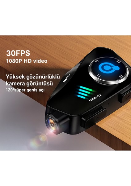 Q28-2X Motosiklet Kaskı Için Bluetooth Interkom ve 1080P Hd Kamera | Su Geçirmez modelleri