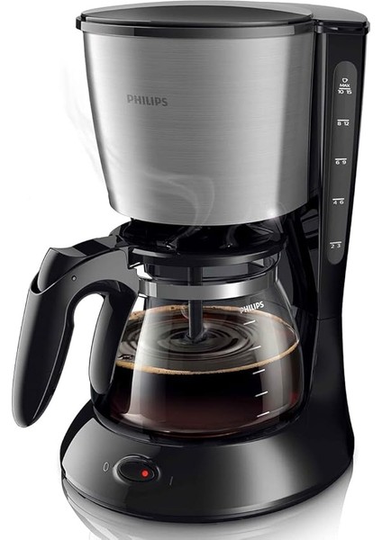 HD7462/20 Kahve Makinesi, Cam Sürahi, 1.2l Kapasite, Makinede Yıkanabilir, 1000 W, Siyah, Metal fiyatları