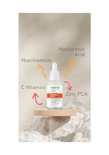 Agarta C Vitamini Serum Aydınlatıcı Koyu Leke Karşıtı (%3,5 Vitamin C, Niacinamide, Zinc Pca) modelleri