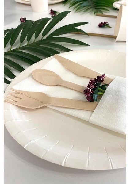 Doğaya Dönüş Ekolojik Doğal Doğa DOSTU%100 Ahşap Bıçak - 16 Cm. - 50'li Paket modelleri