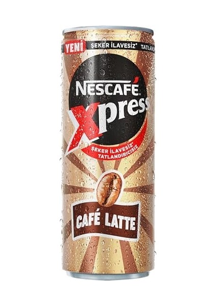 Nescafé Xpress Latte Şekersiz Soğuk Kahve 250 ml x 24