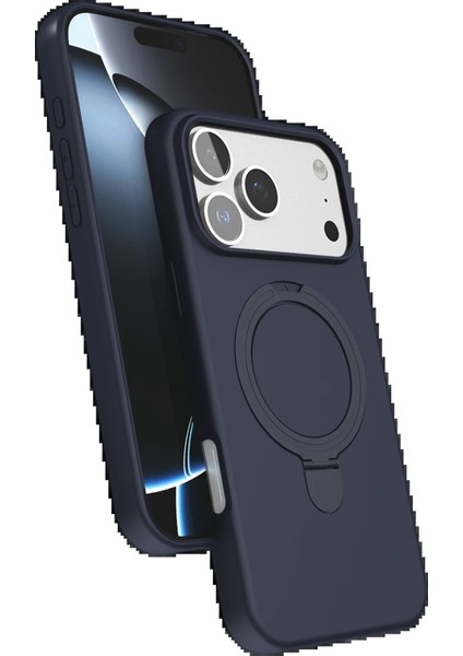 Apple iPhone 17 Pro Regal Magsafe Standlı Kapak - LACIVERT-(5796) - N337J853-M90337