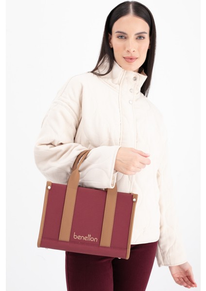 Benetton Kadın Kol Çantası Bordo - Camel BNT1670 fiyatları