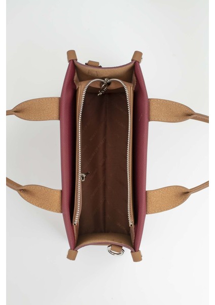 Benetton Kadın Kol Çantası Bordo - Camel BNT1670