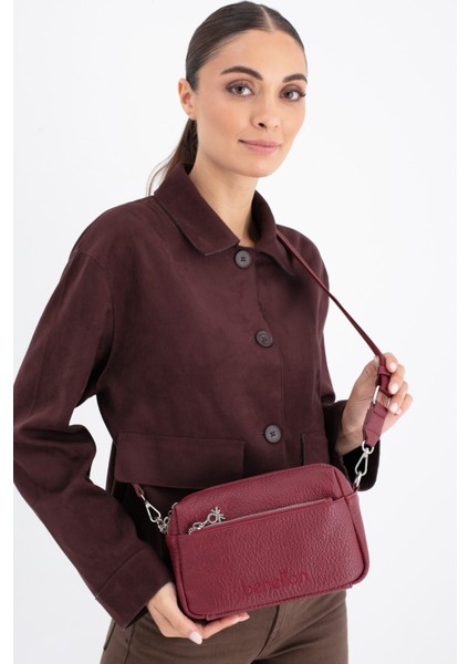 Benetton Kadın Kol Çantası Bordo BNT1669