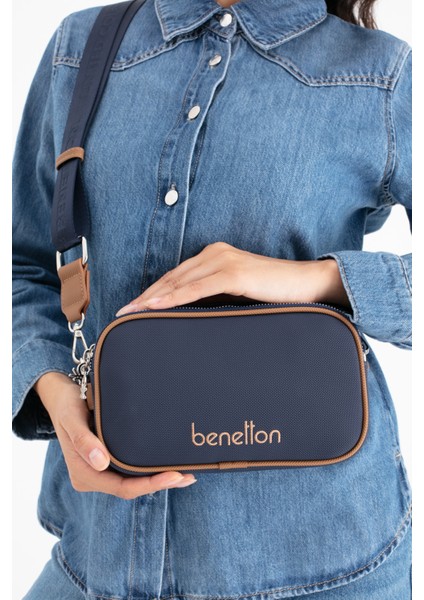 Benetton Kadın Kol Çantası Lacivert-Camel BNT1682