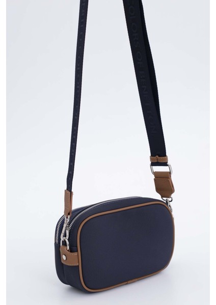 Benetton Kadın Kol Çantası Lacivert-Camel BNT1682 fırsatları