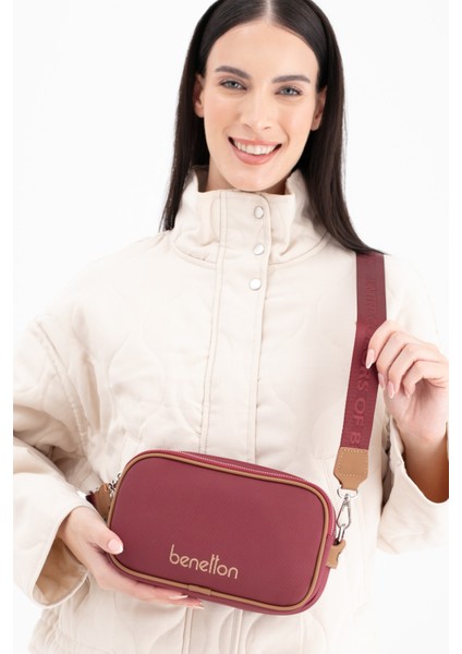Benetton Kadın Kol Çantası Bordo - Camel BNT1682 fiyatları