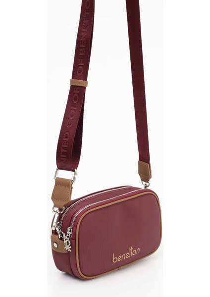 Benetton Kadın Kol Çantası Bordo - Camel BNT1682 modelleri