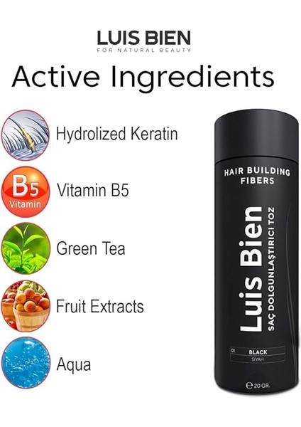 Bien Saç Dolgunlaştirici Toz, Kahverengi 20 gr 1 Paket (1 x 20 G) fırsatları
