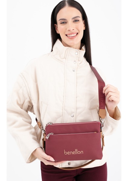 Benetton Kadın Çapraz Çanta Bordo - Camel BNT1667 fiyatları