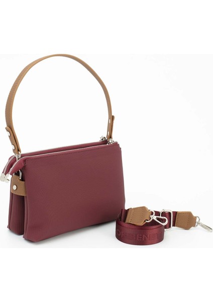 Benetton Kadın Çapraz Çanta Bordo - Camel BNT1667 fırsatları