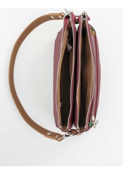 Benetton Kadın Çapraz Çanta Bordo - Camel BNT1667