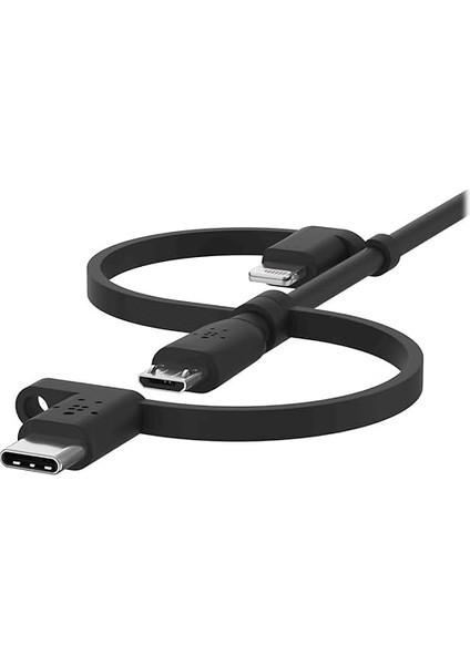 Evrensel Kablo (3'ü 1 Arada Usb-C, Lightning, Micro-Usb Şarj Kablosu) Akıllı Telefonları, Tabletleri, Güç Bankalarını ve Daha Fazlasını Şarj Edin (3,3 Ft/1 M) indirimleri