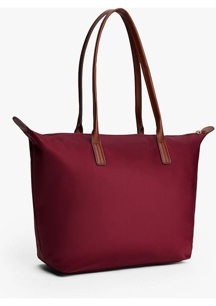 Kadın Popette Monogram Omuz Çantası - Bordo fiyatları