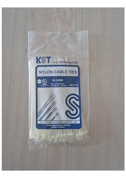 Cırt Kelepçe 100'LÜ Paket Yüksek Dayanıklılık, Çok Amaçlı Naylon Kablo Bağı Beyaz Renk Iç ve Dış Mekan Kullanımı (142 * 2,5) fiyatları