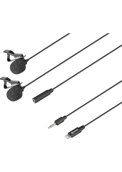 BY-M2D Lisanslı Iphone Ikili Yaka Mikrofonu
