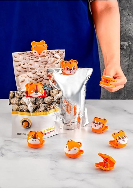 Çok Amaçlı Klips,gıda Saklama,sevimli Paket Klipsi 3lü Set