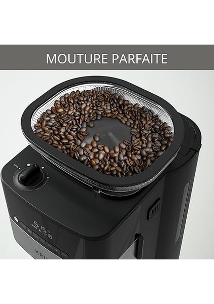 KM8328 Grind Aroma Kahve Makinesi, Öğütücülü | 24 Saat Zamanlayıcı | 180 G Çekirdek Kabı | 1,25 L Kapasite, 15 Fincana Kadar Kahve Için | Otomatik Kapanma Fonksiyonu | 3 Öğütme Derecesi | Siyah fırsatları