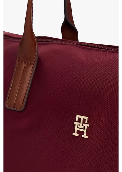 Kadın Popette Monogram Omuz Çantası - Bordo fırsatları