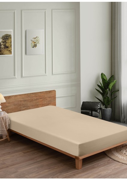 %100 Pamuk Penye Lastikli Çarşaf | Tek ve Çift Kişilik | Yumuşak, Nefes Alan, Kaymaz Kumaş – Renk Seçenekli